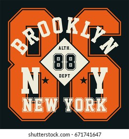 graphic design alphabet, numbers and typography for shirt and print