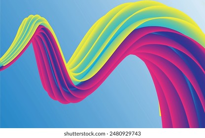 Graphic design art of abstract illusion of spiral with geometric shapes. Modern colorful flow poster. Wave shape in colorful background. Art design for your design project. Vector illustration EPS10