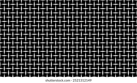 Graphic design art of abstract illusion of mesh with geometric shapes of black and white