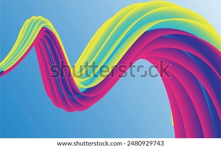 Graphic design art of abstract illusion of spiral with geometric shapes. Modern colorful flow poster. Wave shape in colorful background. Art design for your design project. Vector illustration EPS10