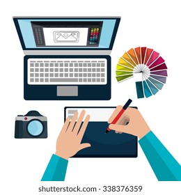 Graphic design art and profession theme, vector illustration eps 10