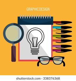 Graphic design art and profession theme, vector illustration eps 10