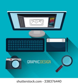 Graphic design art and profession theme, vector illustration eps 10
