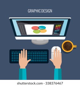 Graphic design art and profession theme, vector illustration eps 10
