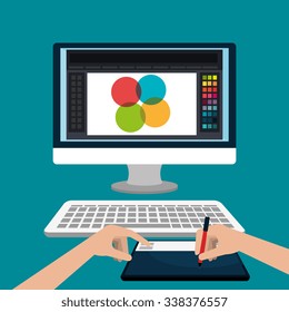 Graphic design art and profession theme, vector illustration eps 10