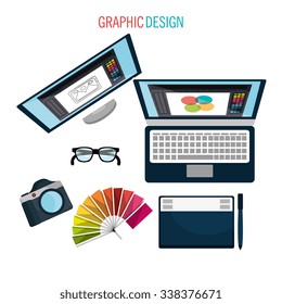 Graphic design art and profession theme, vector illustration eps 10
