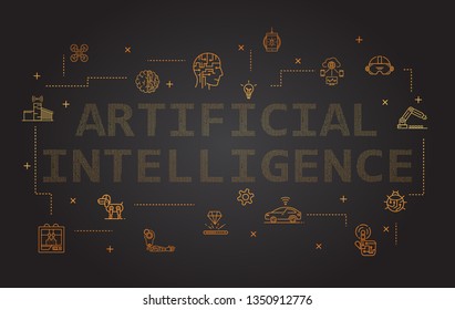 Graphic design of artificial intelligence. 