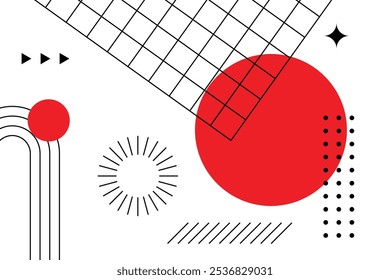 Graphic Design Background with Abstract Shapes