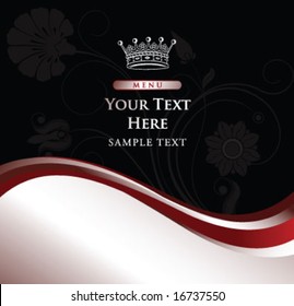 Graphic Design Background and Floral with Crown