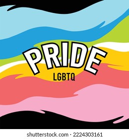 Graphic Design Background Of The Wavy Color Of The Lgbt Flag, Used To Design Lgbt Community T-shirts, Flags, Merchandise Etc To Celebrate Pride Month