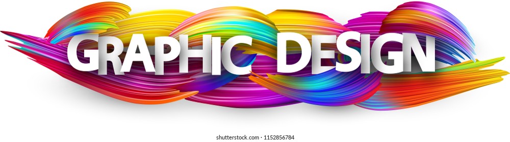 Graphic Design Banner Spectrum Brush Strokes Stock Vector (Royalty Free ...