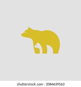 Graphic design of bear design logo