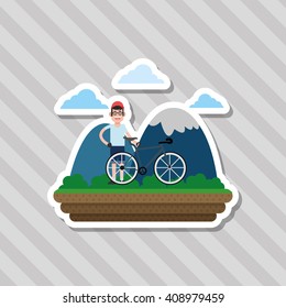 Graphic design of Bike lifestyle, vector illustration