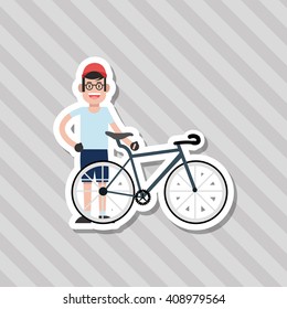 Graphic design of Bike lifestyle, vector illustration