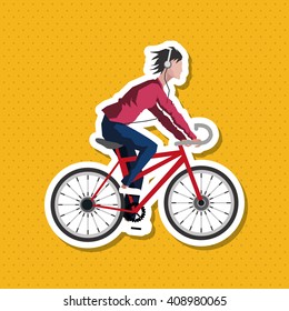Graphic design of Bike lifestyle, vector illustration