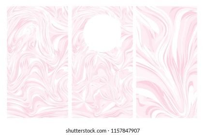 Graphic design for binder template, corporate flyers. Annual report cover marble layouts set. Flyer, brochure mockup, report, journal, pink white vectors.Pink Marble texture background vector