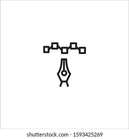 Graphic design black line simple icon.Editable stroke