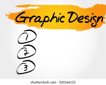 Graphic Design blank list, business concept