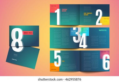 Graphic design book template. Color creative pages and cover design with your text, photo or illustrations. vector eps10 modern template for portfolio, magazine, company catalog, corporate brochure