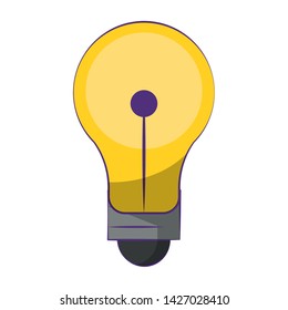 Graphic design bright bulb software tool symbol isolated illustration editable image