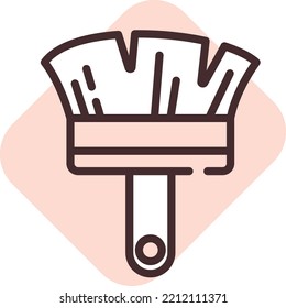 Grafikdesign-Bürste, Illustration, Vektorgrafik auf weißem Hintergrund.