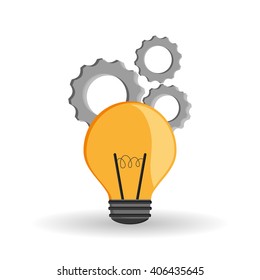 Graphic design of bulb , vector illustration