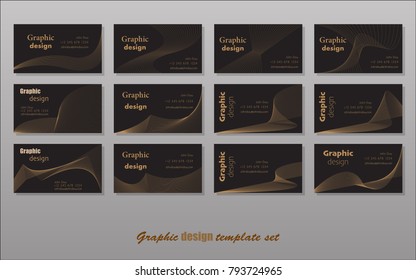 Graphic design business card template set