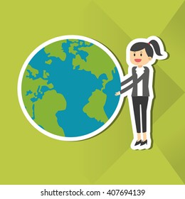 Graphic design of businesspeople , editable vecctor