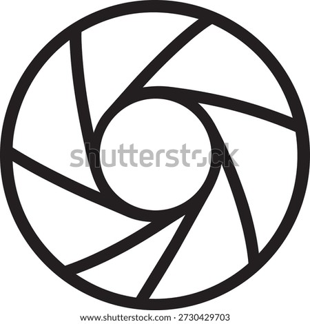 Graphic design camera shutter aperture icon vector