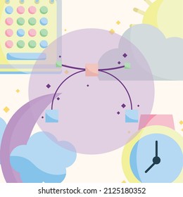 graphic design cartoon background style