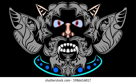 Graphic design, character with abstract pattern