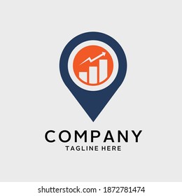 Graphic design chart with arrows as points. This logo design is suitable for your company.