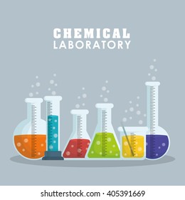 Diseño gráfico de Laboratorio Químico , ilustración vectorial