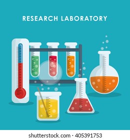 Graphic design of Chemical Laboratory , vector illustration