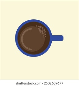 graphic design of coffee in a restaurant with a view from above