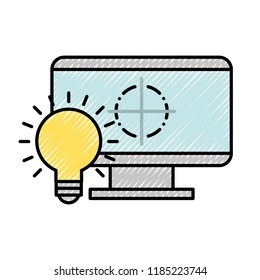 graphic design computer bulb idea creativity