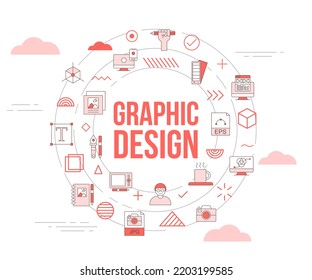concepto de diseño gráfico con el símbolo conjunto de plantillas banner y forma redonda