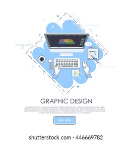 Graphic Design Concept Thin Line Design