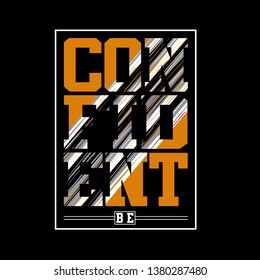 graphic design confident tee element vintage vector illustration for t shirt