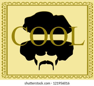 graphic design with cool afro man