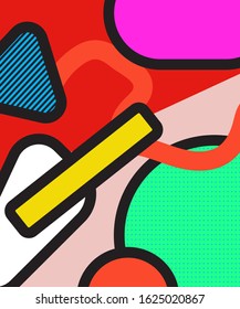 graphic design covers. Cool vintage shape compositions