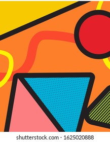 graphic design covers. Cool vintage shape compositions