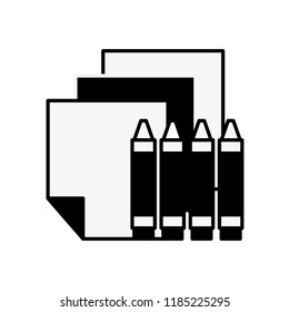 graphic design crayons and sheet tools