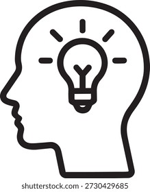 Diseño gráfico cabeza creativa idea icono Vector