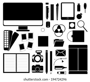 Graphic Design, Creative Icon Set, Vector symbols, Logo Design can be use for Website, Mobile, Business Card, logo of Company.