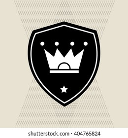 Graphic design of Crown, vector illustration