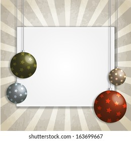Graphic design - Decorated Christmas card with balls