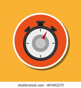 Graphic design of delivery, chronometer, editable vector