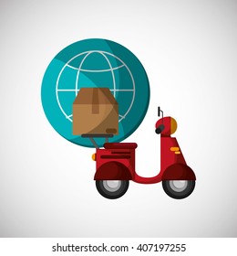 Graphic design of delivery , editable vecctor