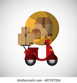 Graphic design of delivery , editable vecctor